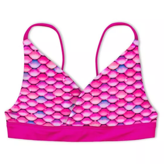 malibu pink bikini top voorkant zeemeermin staart