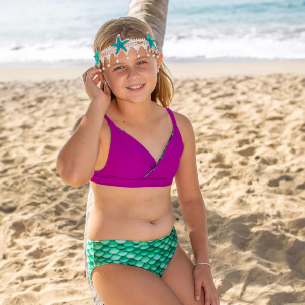 fin fun bikinitop celtic green omgekeerd gedragen