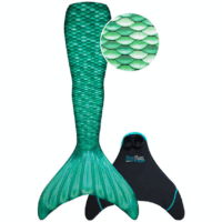 fin fun zeemeerminstaart celtic green vooraanzicht met monovin