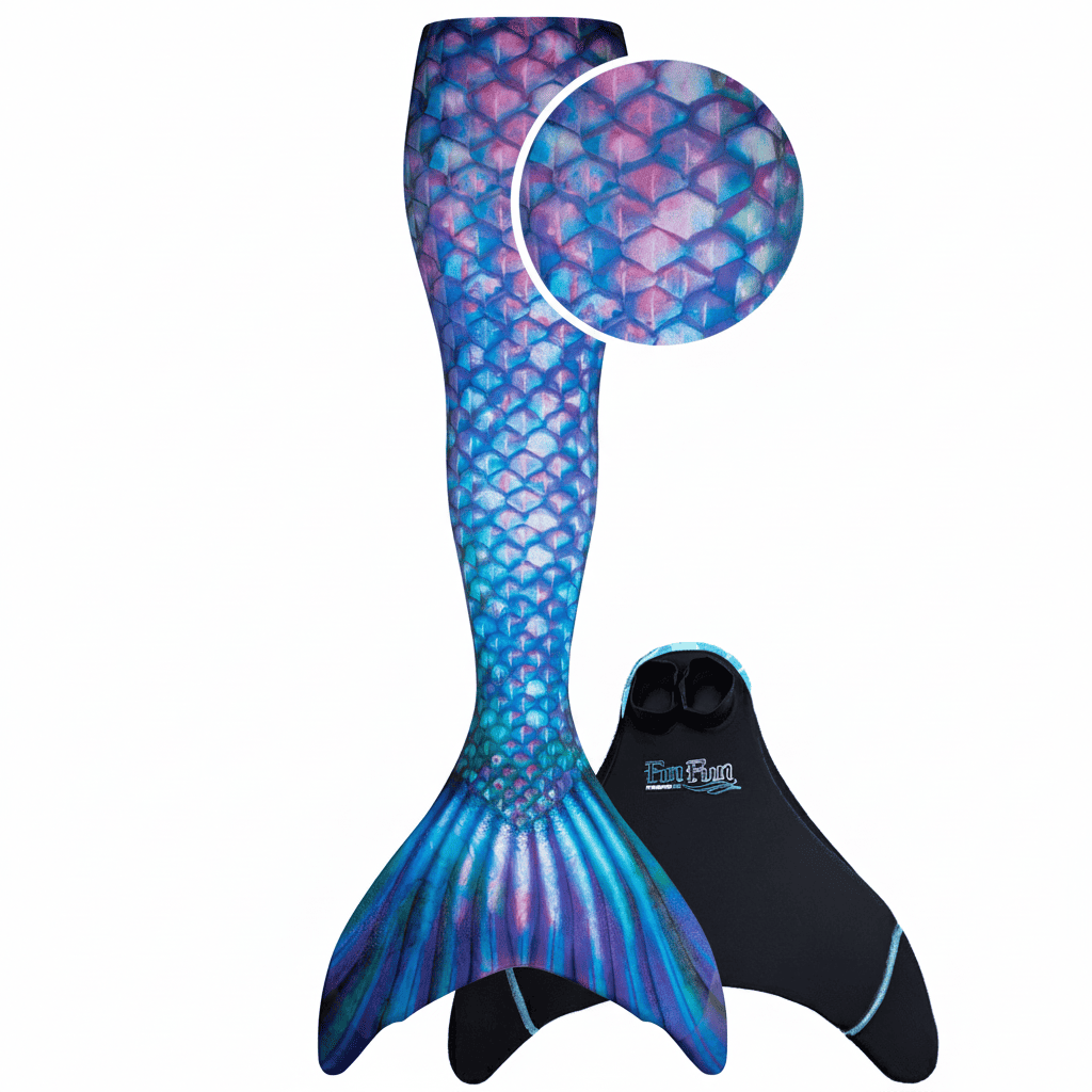 fin fun zeemeerminstaart ice dragon vooraanzicht met monovin