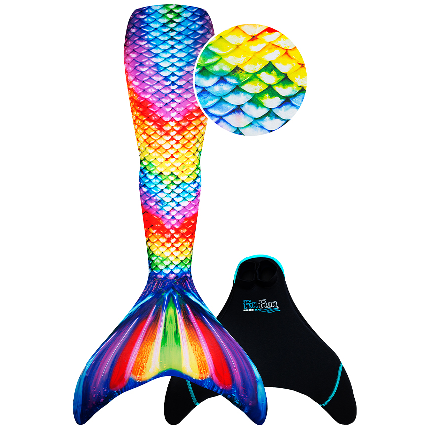 fin fun zeemeerminstaart rainbow reef vooraanzicht met monovin