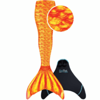 fin fun zeemeerminstaart tropical sunrise vooraanzicht met monovin