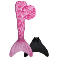 zeemeerminstaart bubble pink set met monovin en detail vooraanzicht