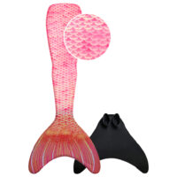 zeemeerminstaart peach wave set met monovin en detail vooraanzicht