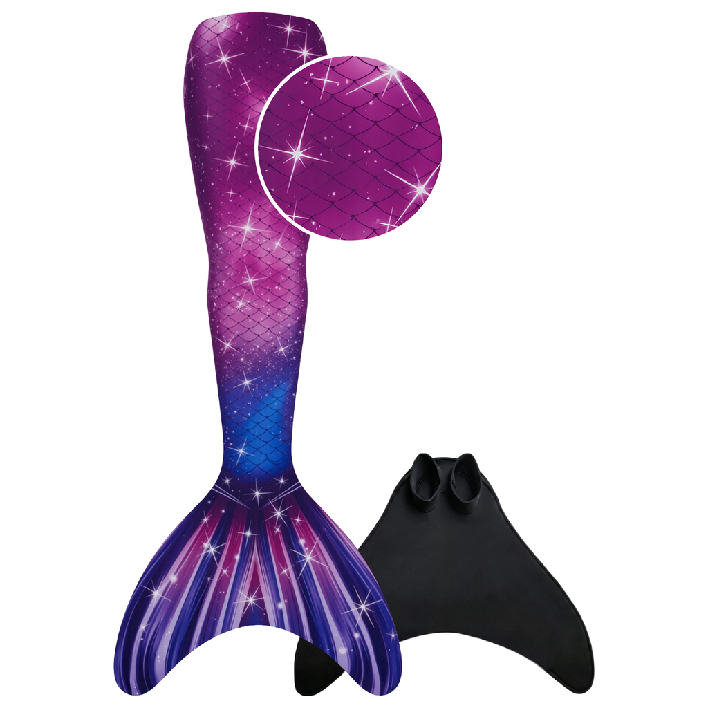 zeemeerminstaart princess set met monovin en detail vooraanzicht