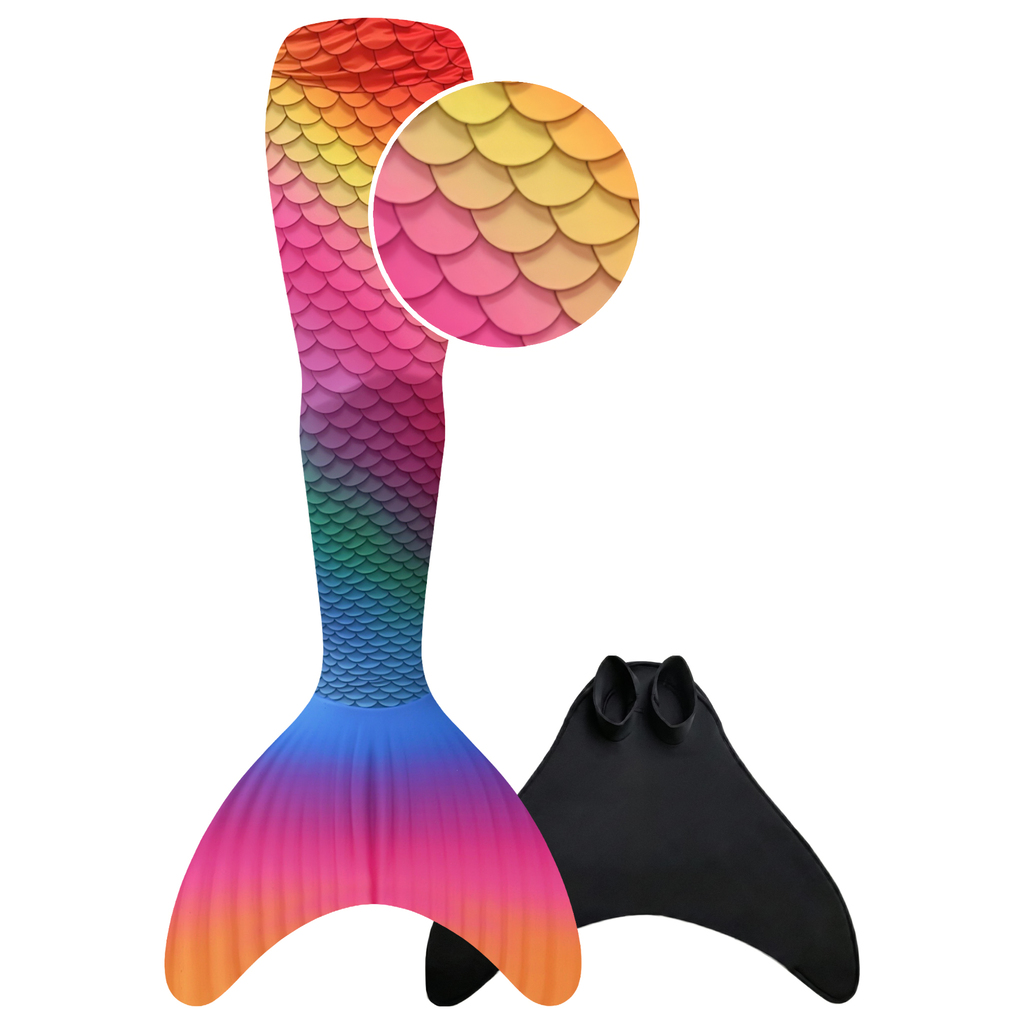 zeemeerminstaart tropical pamela set met monovin en detail vooraanzicht